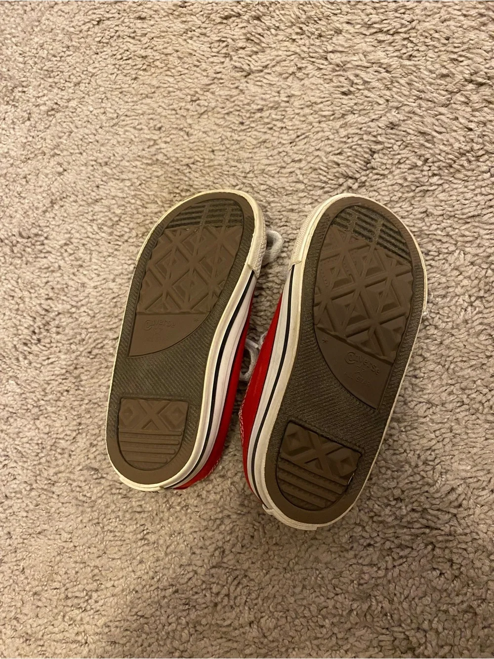 Converse Kids Red Low-Top Canvas Sneakers with White Accents